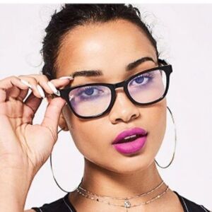 Quay Australia | Hardwire Mini | Blue Light Blocker Glasses |  Black o/s NWOT